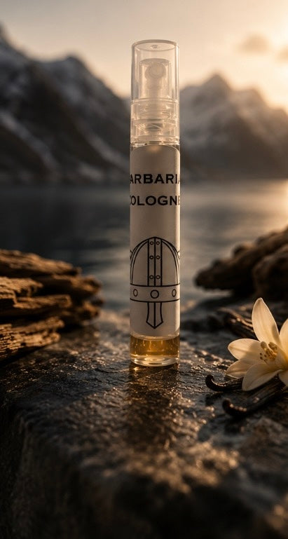 Barbarian colognes: 5 milliliter travel sized bottles